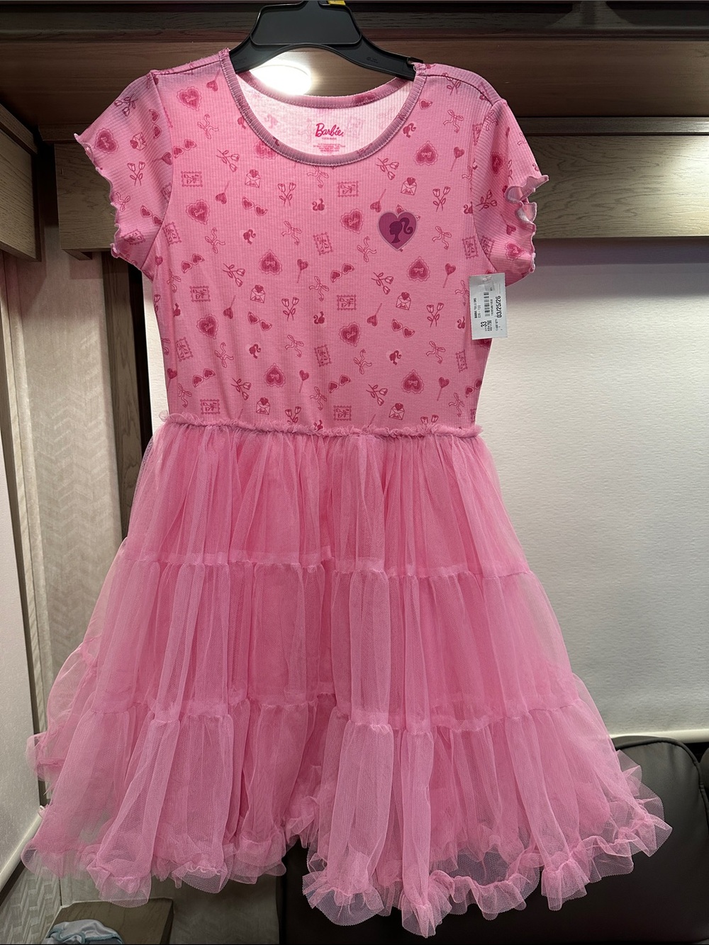 Barbie Pink Layered Tulle Party Dress